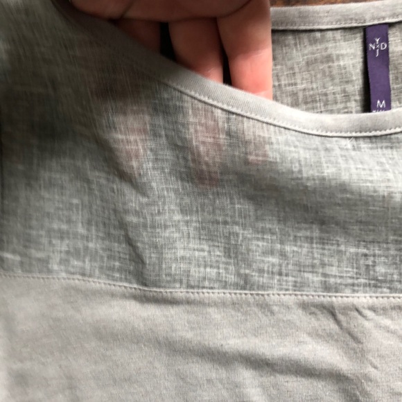 👋🏻 NYDJ Gray Linen Blend Blouse - Picture 2 of 6